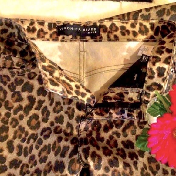 VERONICA BEARD BROOKE MID-RISE LEOPARD PRINT SKINNY JEANS SZ 0 NWT - Picture 3 of 16